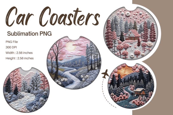 3D Christmas Tree Car Coaster for Apparel