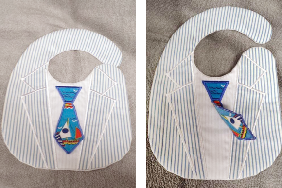 Adorable Baby Bib Suit and 3D Tie for Holiday Gifts
