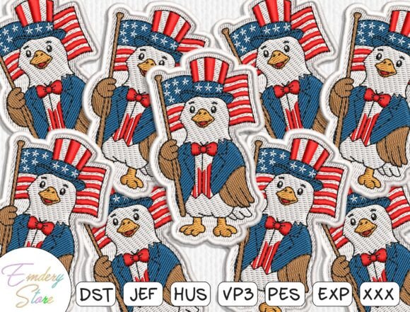 American Eagle Patch: A Patriotic Embroidery Delight