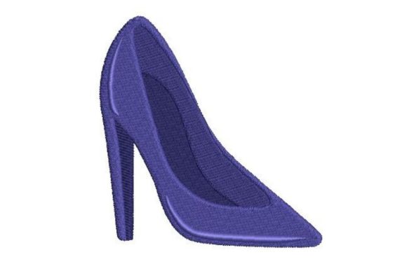 Chic 3D High Heel Shoe Embroidery Design