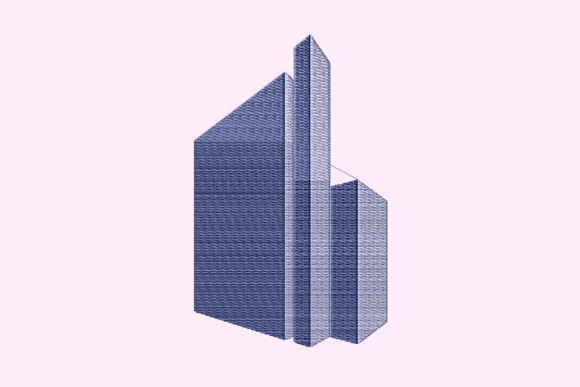 Cube 3D: A Modern Geometrical Embroidery Accent