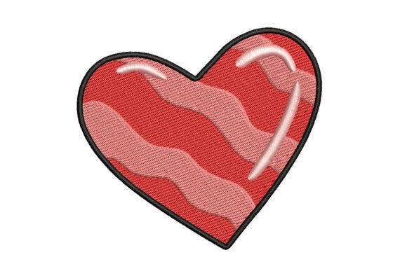 Modern Valentine Striped Heart: A Festive Embroidery Design