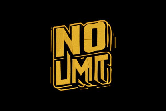 No Limit: A Bold 3D Typography Design