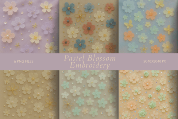 Pastel Blossom Embroidery: A Delicate Touch