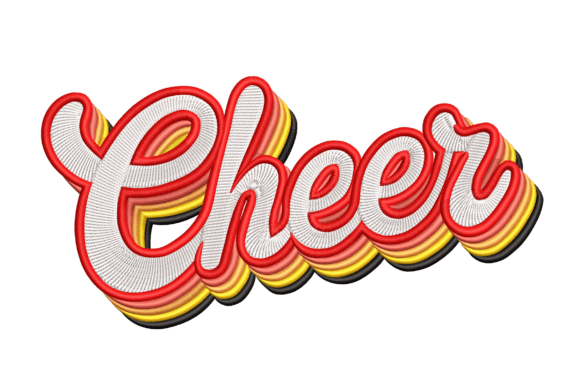 Retro Cheer: A Festive and Nostalgic Embroidery Design
