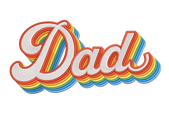Retro Dad: A Groovy Embroidery Design for Craft Fairs