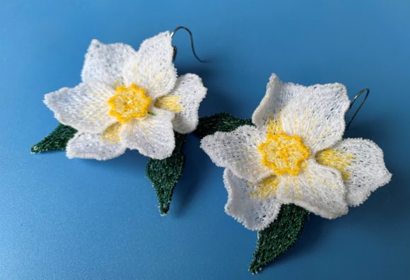 Reviewing FSL Daffodil Earrings for Sweatshirt Embroidery