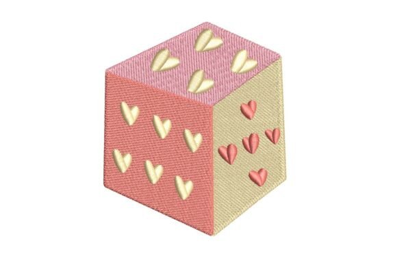 Valentine Dice Embroidery Design: A Charming Addition