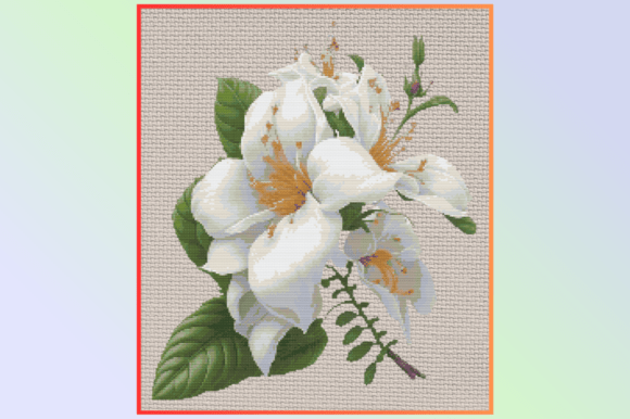 White Lily Cross Stitch: A Seasonal Delight